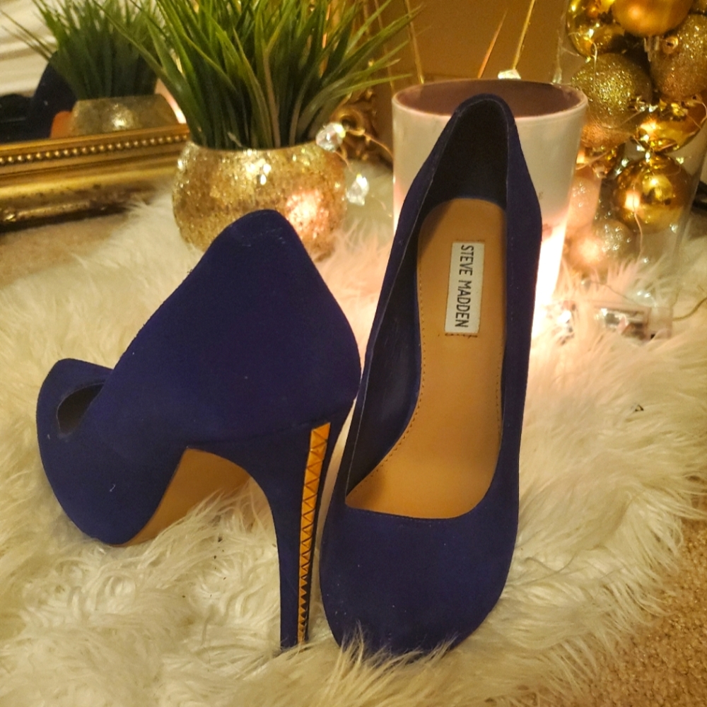 Steve Madden purple suede heels sz 8.5